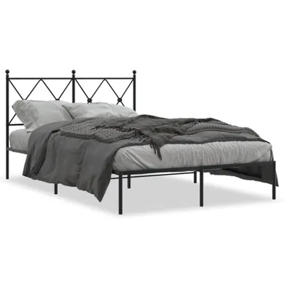 Obrázek produktu pro vidaXL Postel s čelem kovová černá 120x190 cm