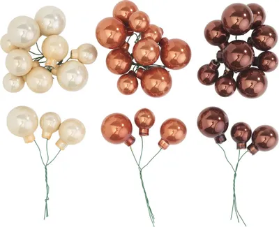 Produktbild von Othmar Decorations Weihnachtskugeln Glas am Draht 36 Stk