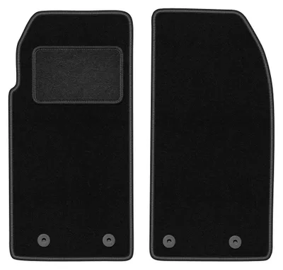 Image de Tapis avant en moquette pour Peugeot 205 1983-1998 (cabriolet) – 2 pièces, noirs, sur mesure – Wielganizator LUX