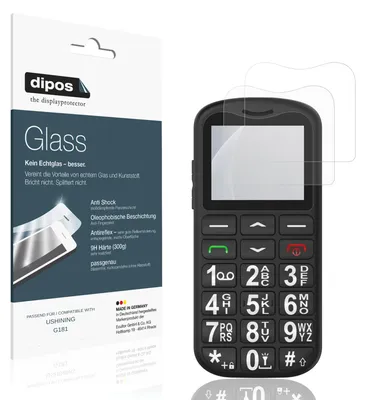 Produktbild von 2x Schutzfolie für USHINING G181 matt - Anti-Shock 9H Folie dipos Glass Kunststoffglas