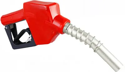 Image de Buse de carburant automatique 3/4 pouces BSPT, sortie 15/16 pouces, poignée de pompe à essence pour le ravitaillement en essence, rouge