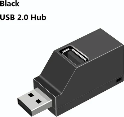 Image de Mini 3 ports USB 3.0 Splitter Hub High Speed Data Transfer Box Adapter for PC Laptop MacBook Pro Accessoires noir_USB2.0