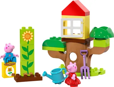 Produktbild von LEGO DUPLO Peppas Garten mit Baumhaus: Spielzeug-Baum, Lern-Set für Vorschulkinder zum Bauen und Umbauen mit 2 Figuren, Geschenk-Idee für Kinder ab 2 Jahren, Jungen und Mädchen 10431