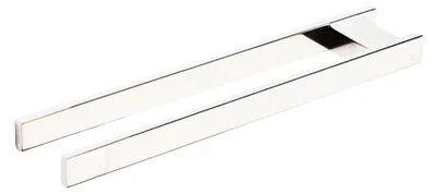 Image de Porte-serviettes 40 cm – support autocollant en acier inoxydable, inoxydable et poli, sans perçage, idéal pour la salle de bains et la cuisine