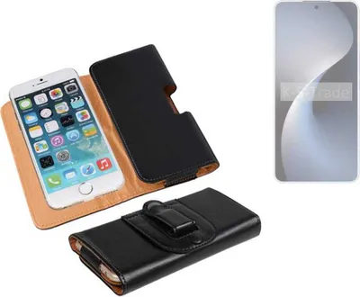 Produktbild von K-S-Trade Schützhülle Handyhülle kompatibel mit Meizu 21 Note Holster Gürtel Tasche Schutzhülle Handy-Tasche Smartphone Case Seitentasche schwarz