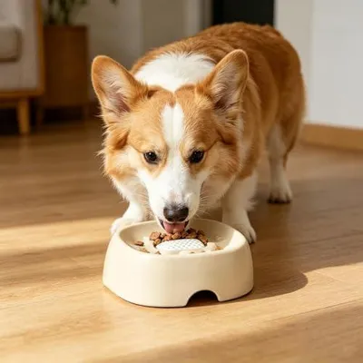 Produktbild von Hunde-Lecknapf mit Rollball und rutschfester Leckschale – Langsamfressnapf für Camping, Zuhause, Welpen, drinnen und draußen