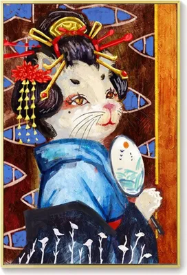 Produktbild von TPFLiving Kunstdruck LW-801 (OHNE RAHMEN) Poster - Leinwand - Wandbild - Hochauflösender Giclée-Druck, langlebig und hochwertig - Van Gogh - Die Katzen - Größe: 50x75cm