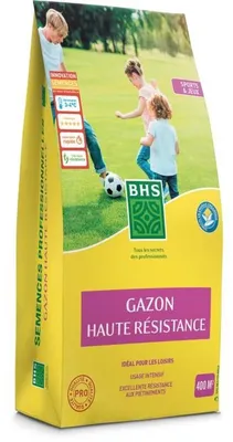 Obrázek produktu pro BHS Vysoce odolné osivo travního směsi + organické hnojivo, 10 kg, vhodné pro trávníky s vysokou zátěží, pro plochu až 400 m²