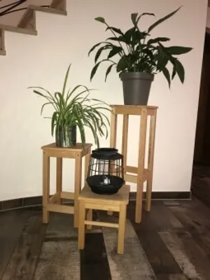 Produktbild von Blumenhocker Hocker Beistelltisch kernbuche massiv H 55 cm