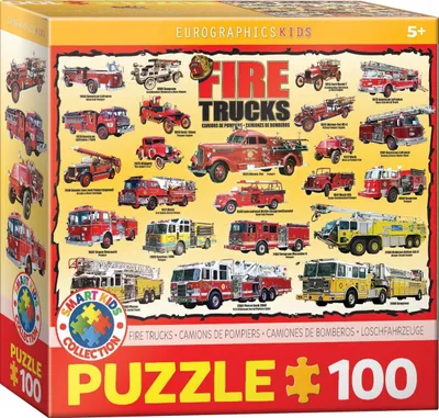 Zdjęcie produktu dla Puzzle Smartkids Wozy Strażackie 100 elementów