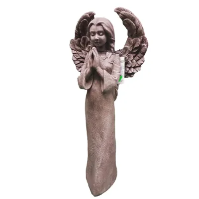 Immagine prodotto di Figura di pietra angelo Fiona in preghiera, per decorazione giardino, in pietra fusa Nuova resistente al gelo e alle intemperie, figura scultura da giardino Pheebert FS-1503