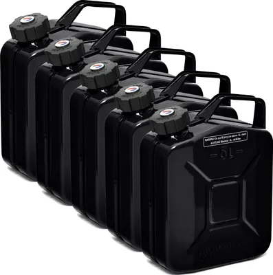 Produktbild von Oxid7® by BW Kraftstoffkanister Metall Benzinkanister 5x 5 Liter mit Schraubverschluss - Schwarz RAL 9005 - UN-Zulassung - Hergestellt in Europa