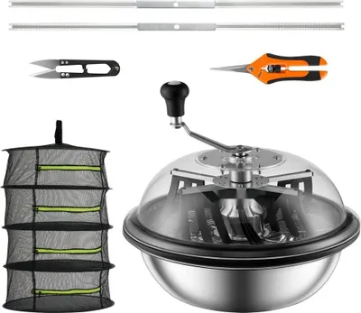 Produktbild von "16" Manuelle Erntemaschine - Trimmer Blattschüssel - Trimmer mit Netztasche & 3 Arten von Edelstahl Klingen - Schneiden von nassen/trockenen Pflanzen - Tumble Cutter Bowl - Erntemaschine Grow"