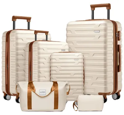 Produktbild von Gepäckset, 20" Handgepäck, 24" aufgegebenes Gepäck, 28" großer Koffer, um 25% erweiterbar, Spinner-Räder
