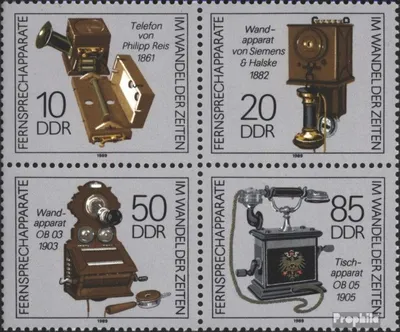 Produktbild von Briefmarken DDR 1989 Mi 3226-3229 Viererblock (kompl.Ausg.) postfrisch Telefone