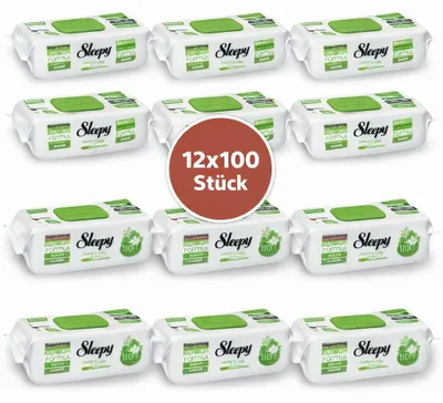 Produktbild von Sleepy Easy Clean Oberflächenreinigungstücher – 6x100 Pine + 6x100 Anannas | Gastro Bedarf