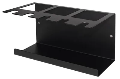 Image de Support mural pour brosses à dents, en acier inoxydable noir, compatible avec les brosses à dents électriques et les tubes de dentifrice