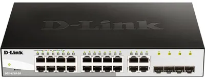 Obrázek produktu pro D-Link DGS-1210-20, Řízený, L2, Gigabit Ethernet (10/100/1000), Plně duplexní režim, Instalace do racku, 1U