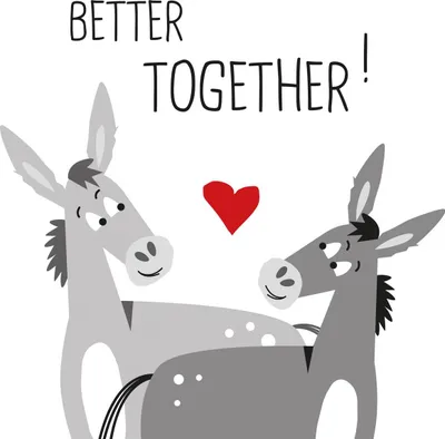 Produktbild von RP 20 Servietten Donkey Love - Am Besten gemeinsam 33x33cm