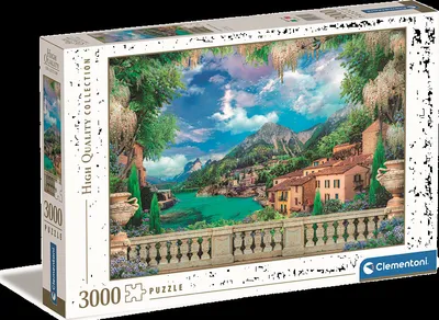 Zdjęcie produktu dla CLEMENTONI Puzzle Kwitnący taras nad jeziorem 3000 elementów