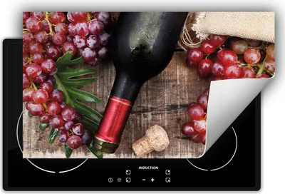 Immagine prodotto di DarHaus Piastra di copertura per stufe 90x52 cm Tappetino antiscivolo Roll-up, legno - vino