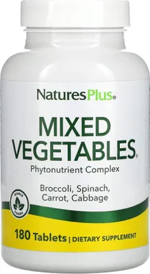Produktbild von Natures Plus Mixed Vegetables - 180 Tabletten