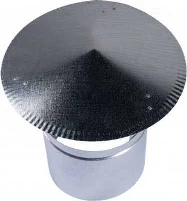 Produktbild von Ø 180 mm Ofenrohr Regenhaube, Schwarz