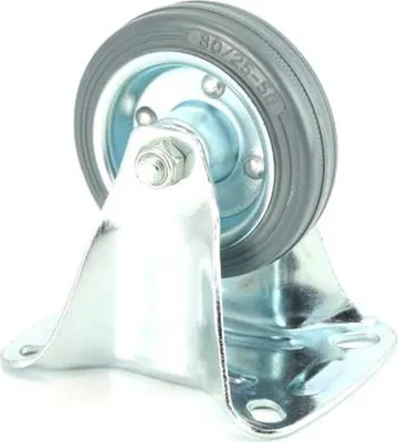 Produktbild von Bockrolle mit Gummirad grau 80 x 25 mm