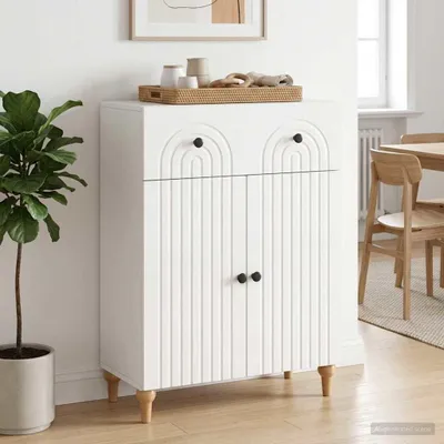Zdjęcie produktu dla Maison Exclusive – kredens z białego lakierowanego drewna 66 x 34,5 x 90 cm