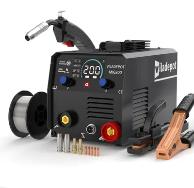 Immagine prodotto di Saldatrice MIG multifunzione 3-in-1 - Senza gas - Potenza 200 A - Saldatura MIG e MMA / TIG Lift