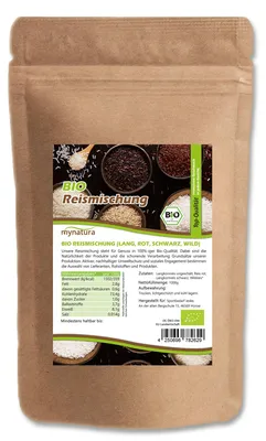 Produktbild von Mynatura  Reismischung – Langkorn‑, roter & Wildreis – in verschiedenen Größen - 2000g
