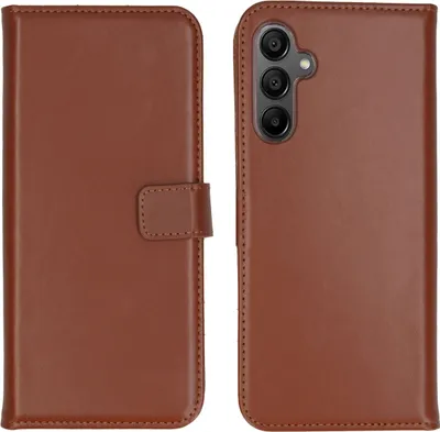 Produktbild von Selencia Echtleder Klapphülle Samsung Galaxy A15 (5G/4G) - Hellbraun