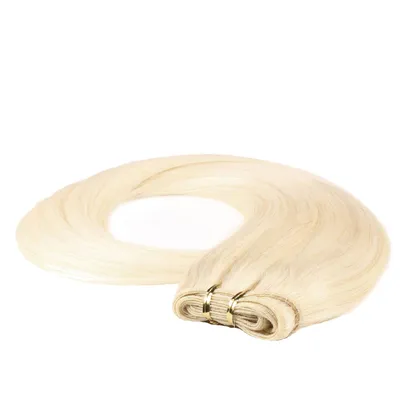Image de hair2heart mèches de cheveux humains à coudre extensions droites - 40cm 100g 9/0 blond clair