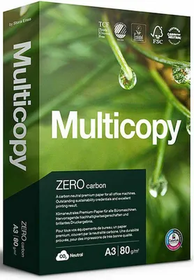 Produktbild von MultiCopy Zero, Kopieren/Laser-/Tintenstrahldruck, A3 (297x420 mm), Matt, 500 Blätter, 80 g/m², Weiß