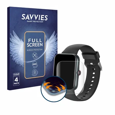 Produktbild von 4x Savvies Fullscreen Schutzfolie für Pthtechus S80K Displayschutz Folie Fullcover Klar Transparent