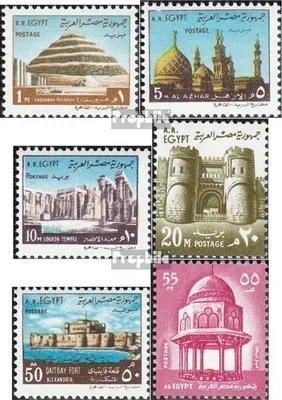 Produktbild von Briefmarken Ägypten 1972 Mi 1067-1072 (kompl.Ausg.) postfrisch Bauwerke