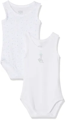 Zdjęcie produktu dla Chicco Baby - Zestaw dla chłopców, 2 body bez rękawów, kolor turkusowy (biały i niebieski 032)