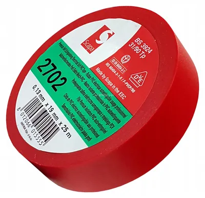 Produktbild von Scapa 2702 Isolierband Rot 19mm 25m PVC