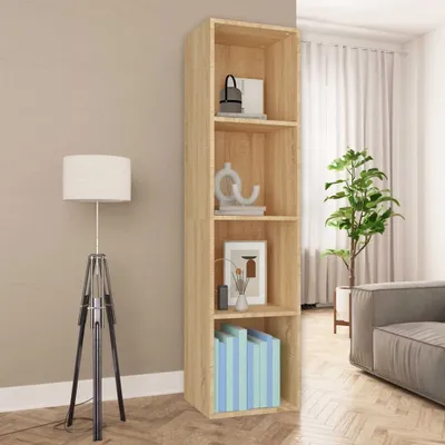 Produktbild von vidaXL Bücherregal/TV Schrank Sonoma Eiche 36x30x143 cm Holzwerkstoff - Bücherschrank - Bücherschränke - Bücherregal - Bücherregale