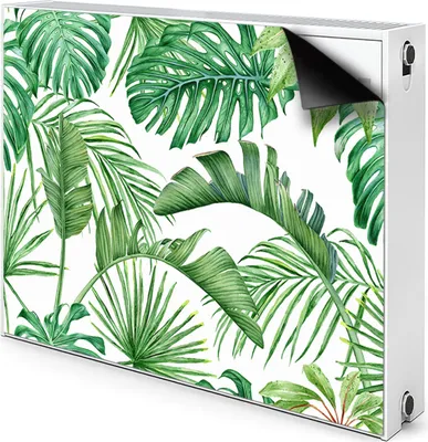 Produktbild von Magnet Heizkörperabdeckung Heizkörperverkleidung Verkleidung Abdeckung 110x60 cm  - Palm, ich, Monstera