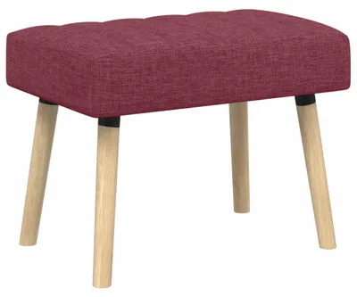 Zdjęcie produktu dla Ławka vidaXL z wyściełaniem w kształcie kanałów, kolor bordowy, 60 x 40 x 45 cm, materiał