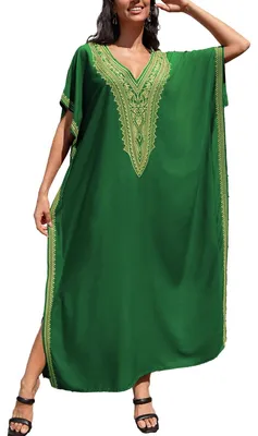 Produktbild von Boho Multicolor Kaftan Strandkleid für Frauen