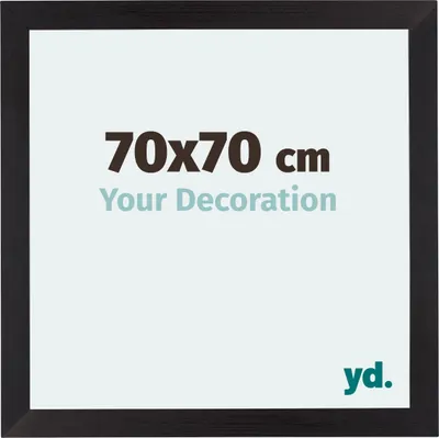 Produktbild von Bilderrahmen, 70x70 cm, Schwarz Gemasert, MDF, Mura