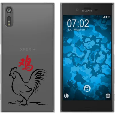Produktbild von PhoneNatic Case kompatibel mit Sony Xperia XZs Silikon-Hülle Tierkreis Chinesisch M10