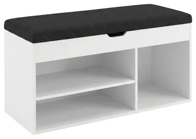 Obrázek produktu pro Botník se sedadlem TRIA, 80 x 43 x 30 cm, bílý