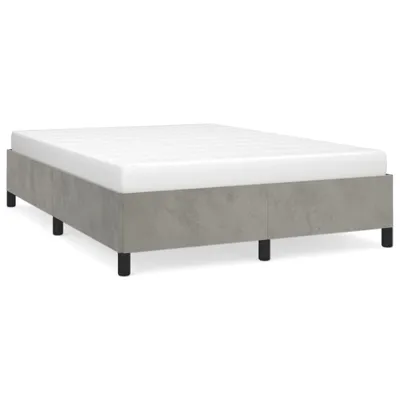 Produktbild von vidaXL Bettgestell ohne Matratze Hellgrau 140x190 cm Samt