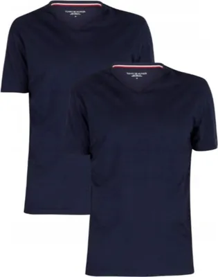 Produktbild von Tommy Hilfiger Herren 2er Pack T-Shirts mit V-Ausschnitt, Blau S