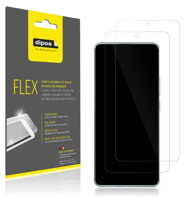 Produktbild von 2x Schutzfolie für Xiaomi Redmi Note 14 Pro 5G Folie, 100% Displayabdeckung, dipos Flex