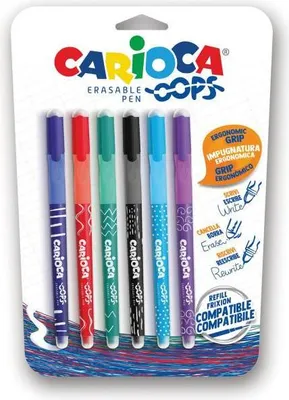 Produktbild von Carioca 43037 Gelstift Verschlossener Gelschreiber Medium Mehrfarbig 6 Stück(e)
