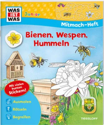 Produktbild von WAS IST WAS Junior Mitmach-Heft Bienen, Wespen, Hummeln